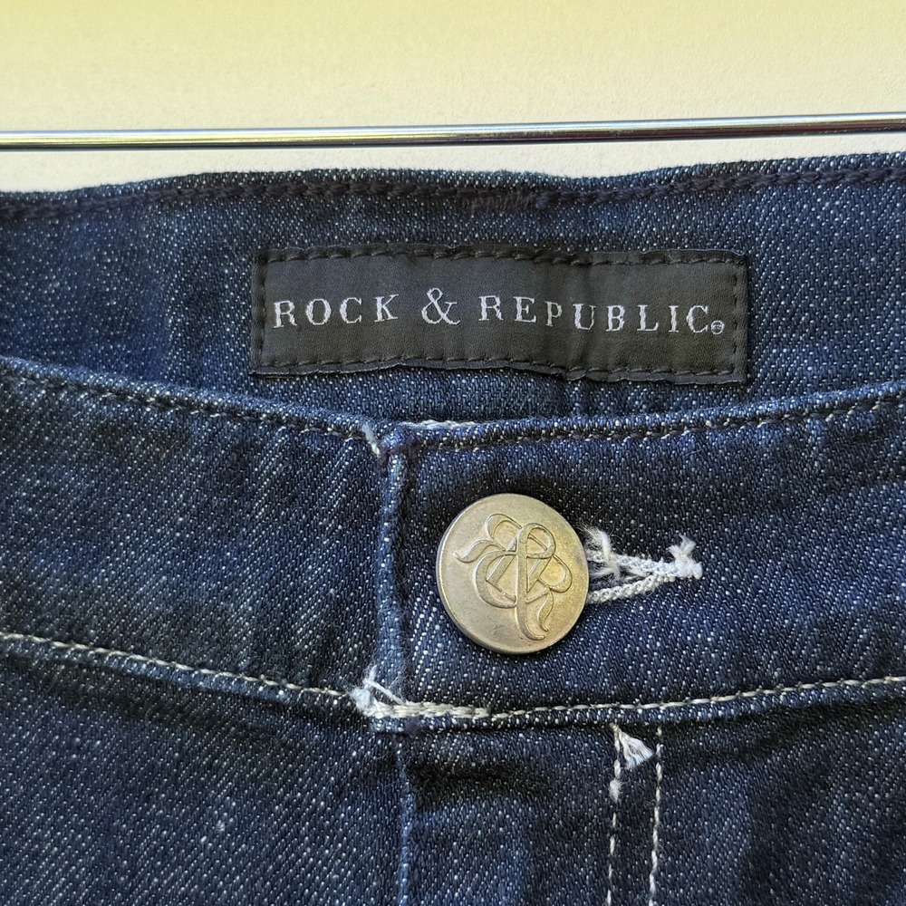 NEW Rock & Republic Womens 29 Kasandra Jeans Bootcut Y2K Indie Low Rise Sleaze - Picture 8 of 10